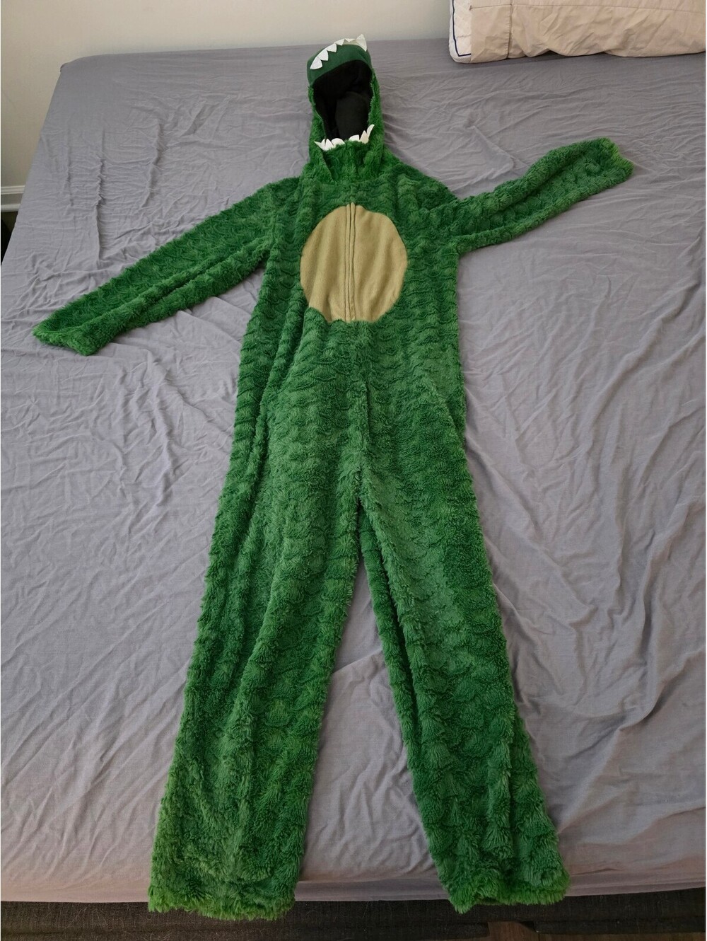 Briefly Stated Green Dinosaur Onesie Costume Pajamas